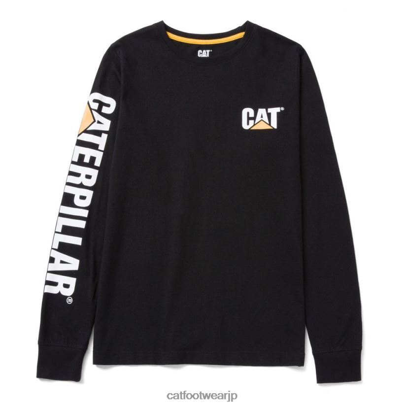 トレードマークバナー長袖Tシャツ 黒 女性 N2JB0V319 Caterpillar |トップス＆アウター